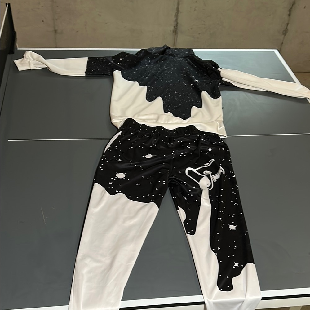 Black and White Astronaut Hoodie and Joggers Set - Picture 3 of 3